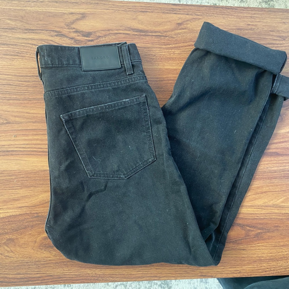 Sandro Straight Leg Denim Black